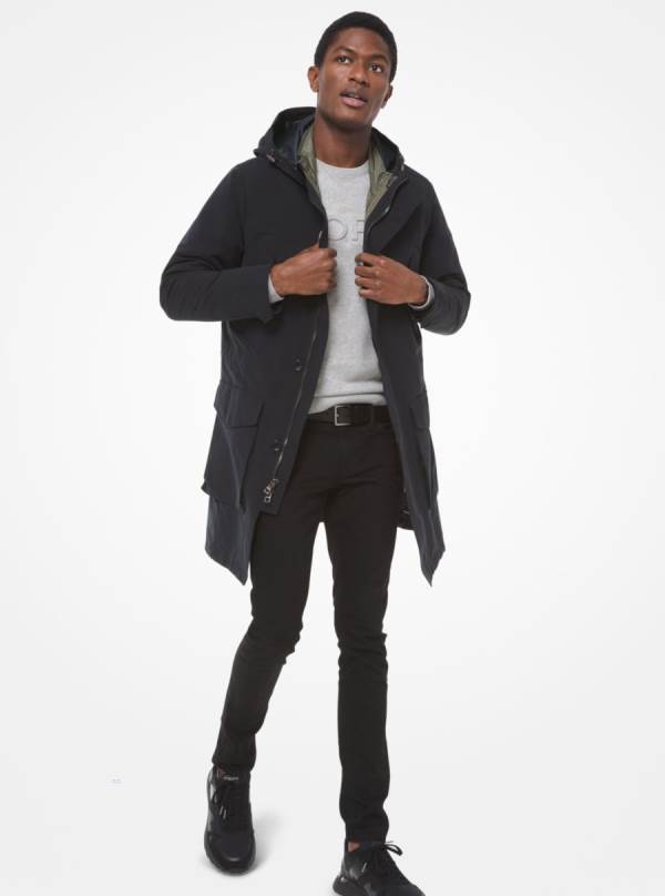 Panske Bundy Michael Kors Nylon Anorak Svetlomodrá Čierne - Oblecenie Michael Kors Levně | GWNTO-7829